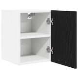 Armadio pensile 2 pcs Rovere Nero e Bianco 30 x 31 x 40 cm
