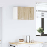 Armadio pensile con porta Riga 2 pcs Quercia Sonoma e Bianca