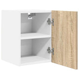 Armadio pensile con porta Riga 2 pcs Quercia Sonoma e Bianca