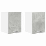 Armadio pensile 2 pcs Grigio Cemento e Bianco 30 x 31 x 40 cm