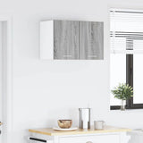 Armadio pensile 2 pcs Grigio Sonoma e Bianco 30 x 31 x 40 cm
