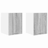 Armadio pensile 2 pcs Grigio Sonoma e Bianco 30 x 31 x 40 cm
