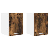 Armadio pensile 2 pcs Legno Antico e Bianco 30 x 31 x 40 cm