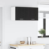 Armadio pensile 2 pcs Rovere Nero e Bianco 40 x 31 x 40 cm