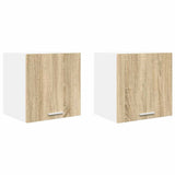 Armadio pensile con porta Riga 2 pcs Quercia Sonoma e Bianca
