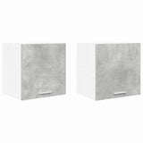 Armadio pensile 2 pcs Grigio Cemento e Bianco 40 x 31 x 40 cm