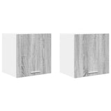 Armadio pensile 2 pcs Grigio Sonoma e Bianco 40 x 31 x 40 cm