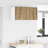 Armadio pensile 2 pcs Rovere Artigiano e Bianco 40 x 31 x 40 cm