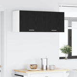 Armadio pensile 2 pcs Rovere Nero e Bianco 50 x 31 x 40 cm