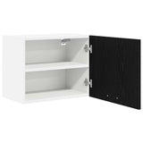Armadio pensile 2 pcs Rovere Nero e Bianco 50 x 31 x 40 cm