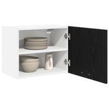 Armadio pensile 2 pcs Rovere Nero e Bianco 50 x 31 x 40 cm