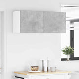 Armadio pensile 2 pcs Grigio Cemento e Bianco 50 x 31 x 40 cm