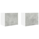 Armadio pensile 2 pcs Grigio Cemento e Bianco 50 x 31 x 40 cm