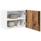 Armadio pensile 2 pcs Legno Antico e Bianco 50 x 31 x 40 cm