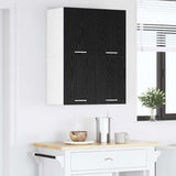 Armadio pensile 2 pcs Rovere Nero e Bianco 60 x 31 x 40 cm