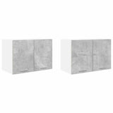 Armadio pensile 2 pcs Grigio Cemento e Bianco 60 x 31 x 40 cm
