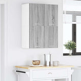 Armadio pensile 2 pcs Grigio Sonoma e Bianco 60 x 31 x 40 cm