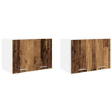 Armadio pensile 2 pcs Legno Antico e Bianco 60 x 31 x 40 cm