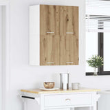 Armadio pensile 2 pcs Rovere Artigiano e Bianco 60 x 31 x 40 cm