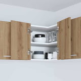 Armadio pensile Rovere Artigiano e Bianco 57 x 57 x 40 cm