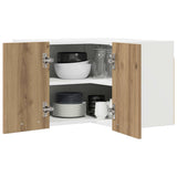 Armadio pensile Rovere Artigiano e Bianco 57 x 57 x 40 cm