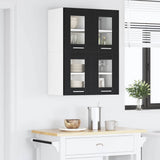 Armadio pensile con porta 2 pcs Rovere Nero 60 x 31 x 40 cm