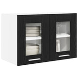 Armadio pensile con porta 2 pcs Rovere Nero 60 x 31 x 40 cm