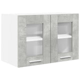 Armadio pensile con porta 2 pcs Grigio cemento 60 x 31 x 40 cm