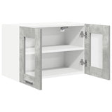 Armadio pensile con porta 2 pcs Grigio cemento 60 x 31 x 40 cm