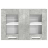 Armadio pensile con porta 2 pcs Grigio cemento 60 x 31 x 40 cm