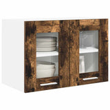 Armadio pensile con porta 2 pcs Rovere fumé 60 x 31 x 40 cm