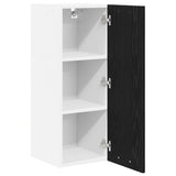Armadio pensile 2 pcs Rovere Nero e Bianco 30 x 31 x 80 cm