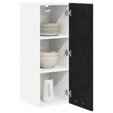 Armadio pensile 2 pcs Rovere Nero e Bianco 30 x 31 x 80 cm
