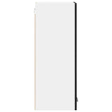 Armadio pensile 2 pcs Rovere Nero e Bianco 30 x 31 x 80 cm