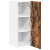 Armadio pensile con porta Riga 2 pcs Rovere Affumicato e Bianco