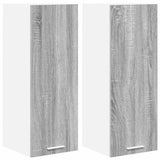 Armadio pensile 2 pcs Grigio Sonoma e Bianco 30 x 31 x 80 cm