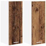 Armadio pensile 2 pcs Legno Antico e Bianco 30 x 31 x 80 cm