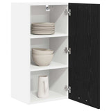 Armadio pensile Riga Rovere Nero e Bianco 40 x 31 x 80 cm