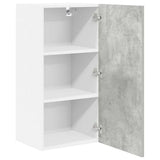 Armadio pensile Grigio Cemento e Bianco 40 x 31 x 80 cm