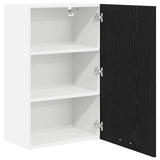 Armadio pensile con porta Rovere Nero e Bianco 50 x 31 x 80 cm