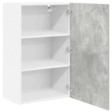 Armadio pensile Grigio Cemento e Bianco 50 x 31 x 80 cm