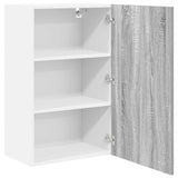 Armadio pensile Grigio Sonoma e Bianco 50 x 31 x 80 cm