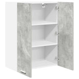Armadio pensile con porta Grigio cemento 60 x 31 x 80 cm