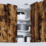 Armadio pensile Rovere Affumicato e Bianco 57 x 57 x 80 cm