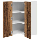 Armadio pensile Legno Antico e Bianco 57 x 57 x 80 cm
