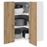 Armadio pensile Rovere Artigiano e Bianco 57 x 57 x 80 cm