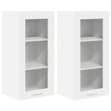 Armadio pensile 2 pcs Bianco 40 x 31 x 80 cm Legno truciolato