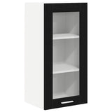 Armadio pensile con porta 2 pcs Rovere Nero 40 x 31 x 80 cm