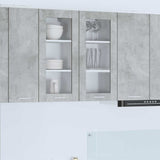 Armadio pensile con porta 2 pcs Grigio cemento 40 x 31 x 80 cm