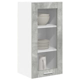 Armadio pensile con porta 2 pcs Grigio cemento 40 x 31 x 80 cm